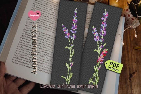 Bundle Lavender Bookmark Cross Stitch