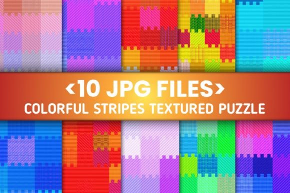 Colorful Stripes Textured Puzzle Part 10
