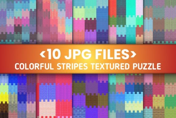 Colorful Stripes Textured Puzzle Part 9