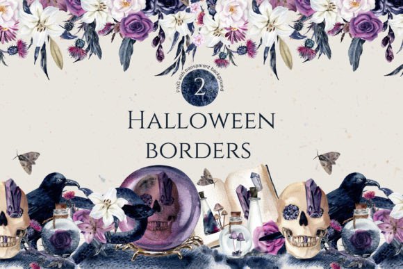 Discover the Gothic Halloween Floral Seamless Border: A Creative Design Tool for All Occasions
