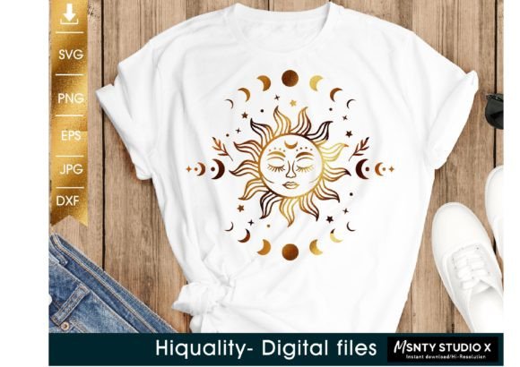 Discover the Magic of SUN and MOON Svg, Mystical Svg Designs