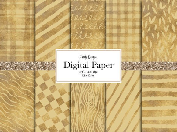 Golden Geometric Patterns Digital Paper: A Versatile Resource for Creative Projects