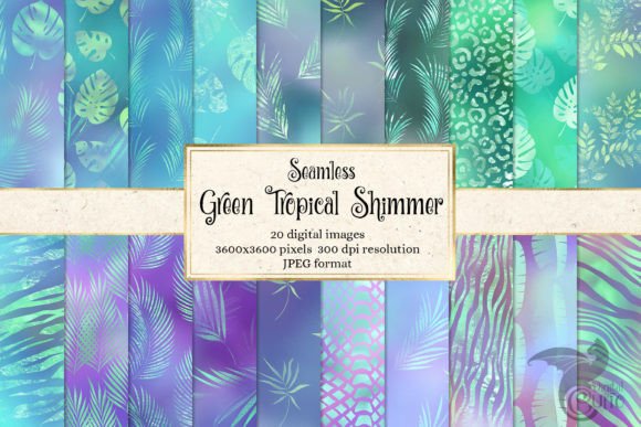Green Tropical Shimmer Textures