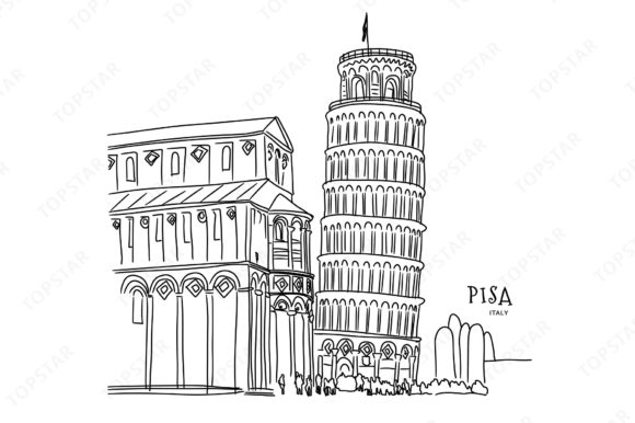 Italy Travel - Tower of Pisa Art Design