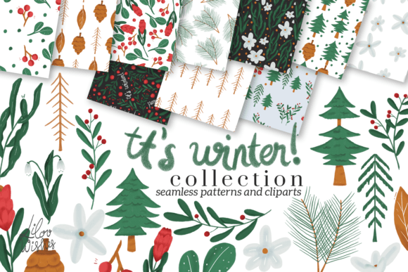 It’s Winter Collection: Patterns, Clipart & Seamless Designs for Creative Projects