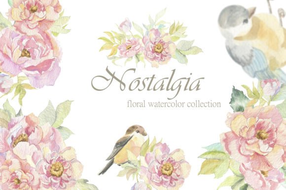 Nostalgia. Floral Watercolor Collection