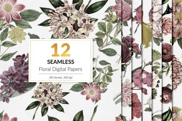 Pale Flower Seamless Patterns: A Versatile Design Resource for Creative Projects