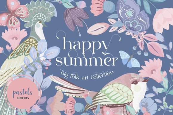 Pastel Folk Clip Art Big Collection Png