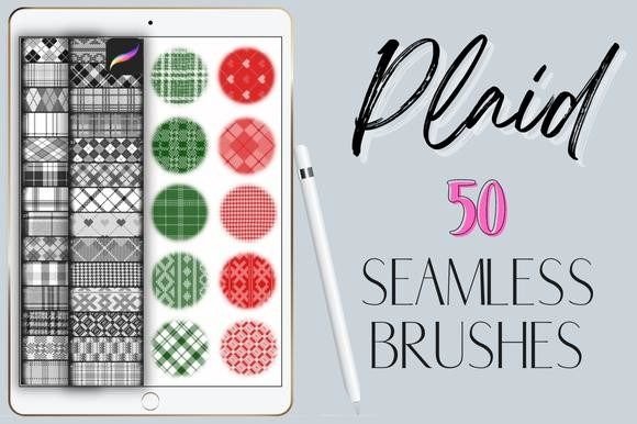 Procreate Plaid Texture Seamless Brushes