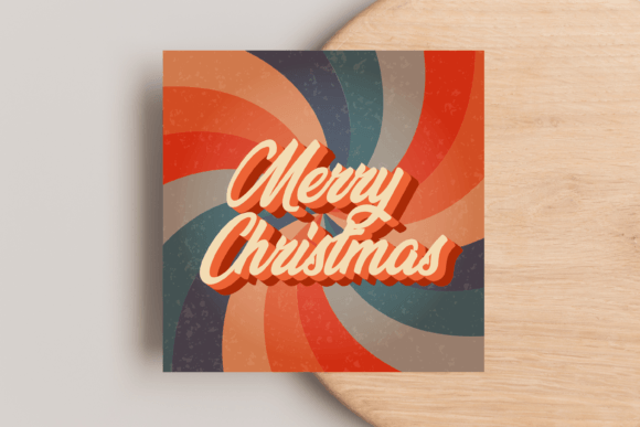 Retro Groovy Christmas Card