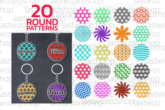 Round Keychain Svg, Monogram Frame: A Versatile Digital Design for Custom Projects