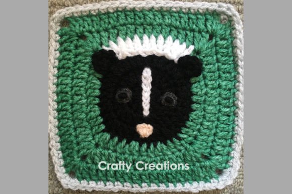 Skunk Granny Square Crochet Pattern